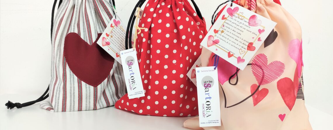sacchetti di san valentino - sartoria sociale e pasticceria scimeca